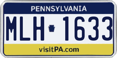 PA license plate MLH1633