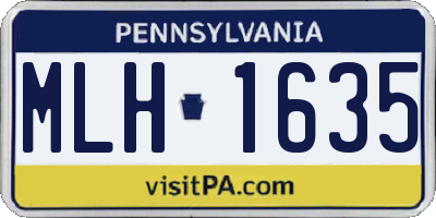 PA license plate MLH1635