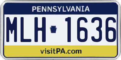 PA license plate MLH1636