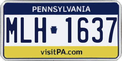 PA license plate MLH1637