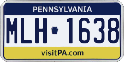 PA license plate MLH1638