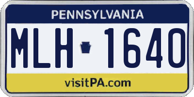 PA license plate MLH1640