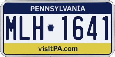 PA license plate MLH1641