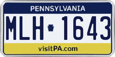PA license plate MLH1643