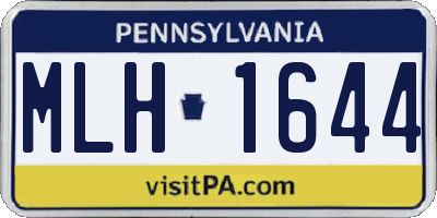 PA license plate MLH1644