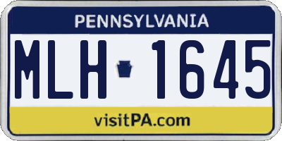 PA license plate MLH1645