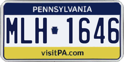 PA license plate MLH1646