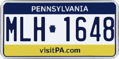 PA license plate MLH1648