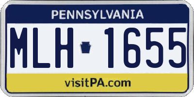 PA license plate MLH1655
