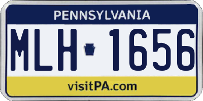 PA license plate MLH1656