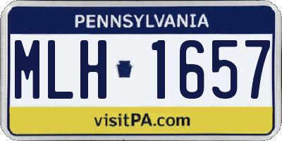 PA license plate MLH1657