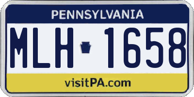PA license plate MLH1658