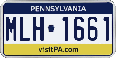 PA license plate MLH1661