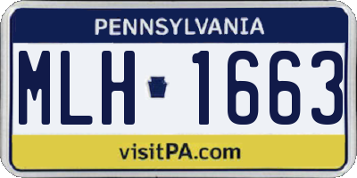 PA license plate MLH1663