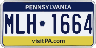 PA license plate MLH1664