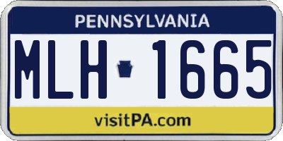 PA license plate MLH1665