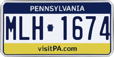 PA license plate MLH1674