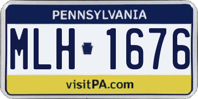 PA license plate MLH1676