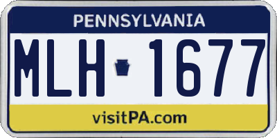 PA license plate MLH1677