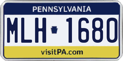 PA license plate MLH1680