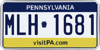 PA license plate MLH1681
