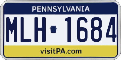 PA license plate MLH1684