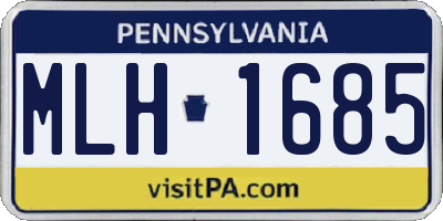 PA license plate MLH1685
