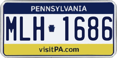 PA license plate MLH1686
