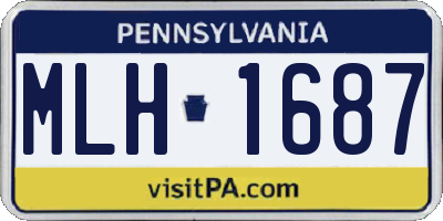 PA license plate MLH1687