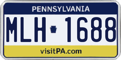 PA license plate MLH1688