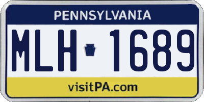 PA license plate MLH1689