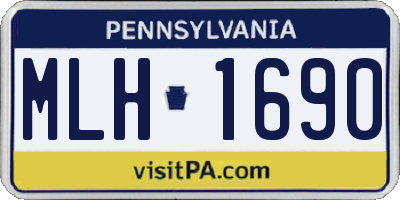 PA license plate MLH1690