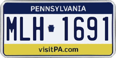 PA license plate MLH1691
