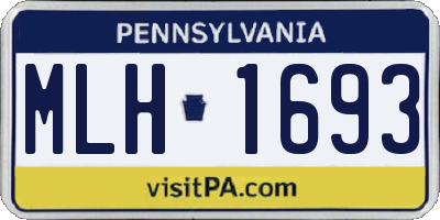 PA license plate MLH1693