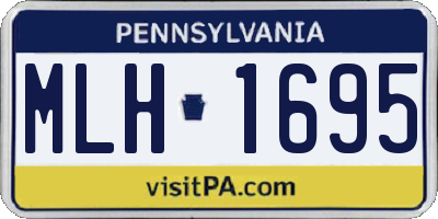 PA license plate MLH1695