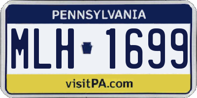 PA license plate MLH1699