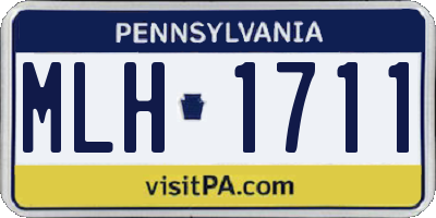 PA license plate MLH1711