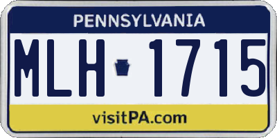 PA license plate MLH1715