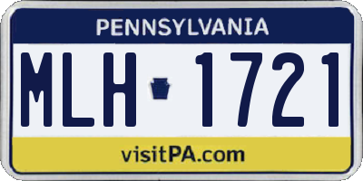 PA license plate MLH1721
