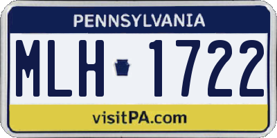 PA license plate MLH1722