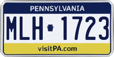 PA license plate MLH1723