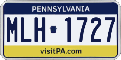PA license plate MLH1727