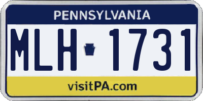 PA license plate MLH1731