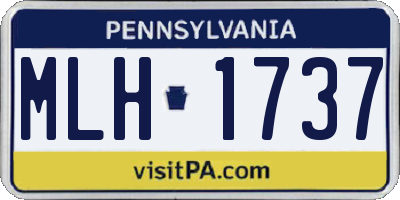 PA license plate MLH1737