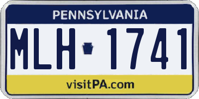 PA license plate MLH1741