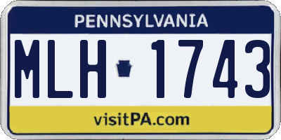 PA license plate MLH1743