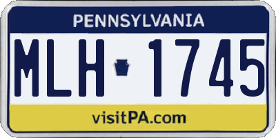 PA license plate MLH1745