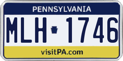 PA license plate MLH1746