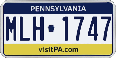 PA license plate MLH1747
