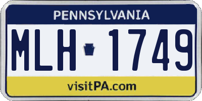 PA license plate MLH1749
